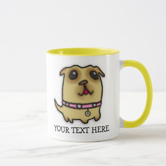 Tasse de chiot de carlin (Droite)