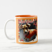 Tasse de Chiweenie de Joyeux Noël (Gauche)