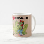 Tasse de chocolat chaud de dinosaures d'amour de (Devant droit)