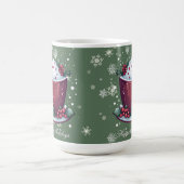 Tasse de chocolat chaud de Noël | Mug à café vert (Centre)