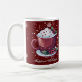 Tasse de chocolat chaud de Noël | Tasse à café rou (Gauche)