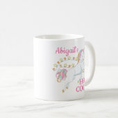 Tasse de Chocolat Chaud Licorne Rose Blanc (Devant droit)