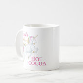 Tasse de Chocolat Chaud Licorne Rose Blanc (Devant gauche)