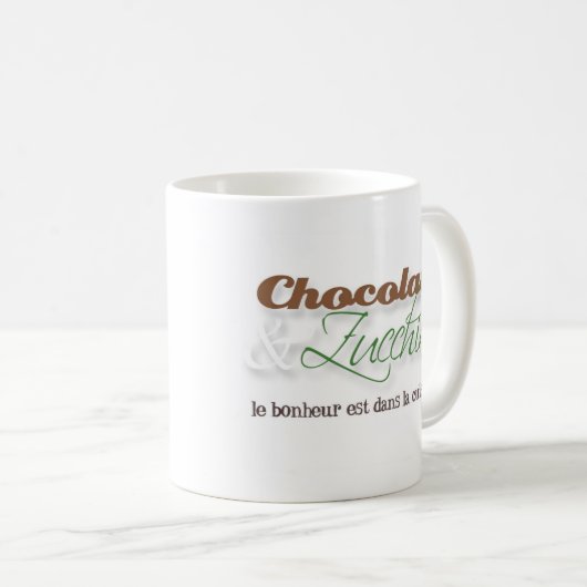 Tasse de chocolat et de courgette (Devant droit)