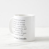 Tasse de citation d'Abraham Lincoln Gettysburg (Devant gauche)