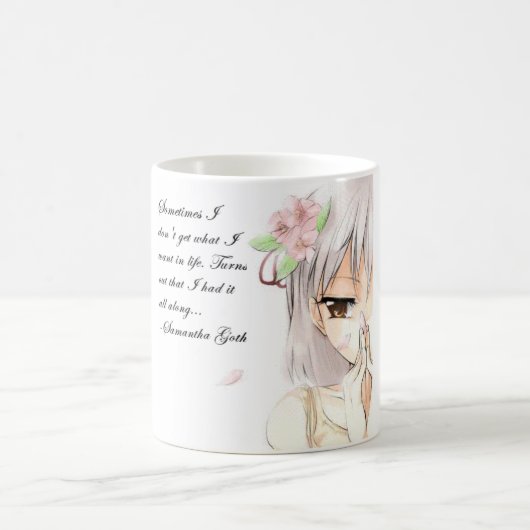 Tasse de citation d'Anime de Samantha Goth (Centre)