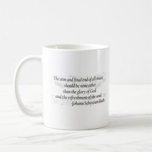 Tasse de citation de Bach (Gauche)