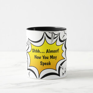 Tasse de citation de café drôle de style BD