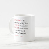Tasse de citation de capitalisme de Keynes (Devant gauche)