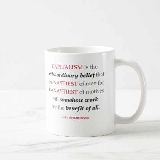 Tasse de citation de capitalisme de Keynes (Droite)