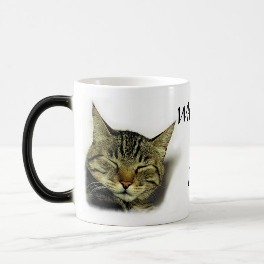 Tasse de citation de chat (changement de couleur) (Gauche)