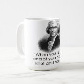 Tasse de citation de corde de Thomas Jefferson (Devant gauche)