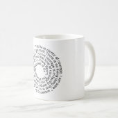 Tasse de citation de courage d'once de magicien (Devant droit)