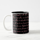 Tasse de citation de fierté et de préjudice (Gauche)