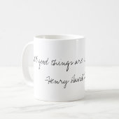 Tasse de citation de Henry David Thoreau (Devant gauche)