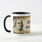 Tasse de citation de liberté de Ben Franklin (Gauche)