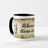 Tasse de citation de liberté de Ben Franklin (Devant gauche)
