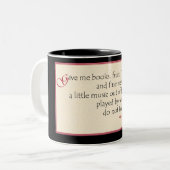 Tasse de citation de livre de John Keats (Devant gauche)