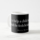 Tasse de citation de Maria Montessori (Devant gauche)