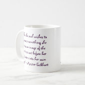 Tasse de citation de Meister Eckhart (Devant gauche)