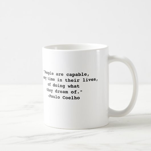 Tasse de citation de Paulo Coelho (Droite)