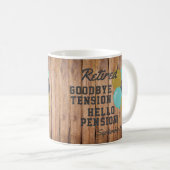 Tasse de Citation de Retraite Rustique Adieu Tensi (Devant droit)