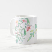 Tasse de citation de roses d'aquarelle de Jane (Devant gauche)