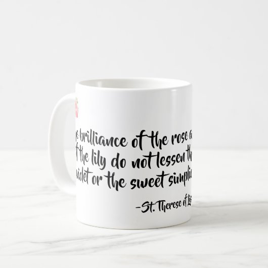 Tasse de citation de St Therese (Devant gauche)
