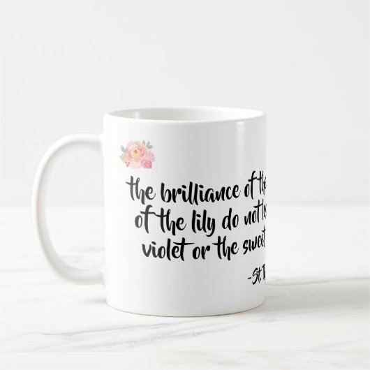 Tasse de citation de St Therese (Gauche)