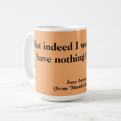 Tasse de citation de thé - Jane Austen (Devant gauche)