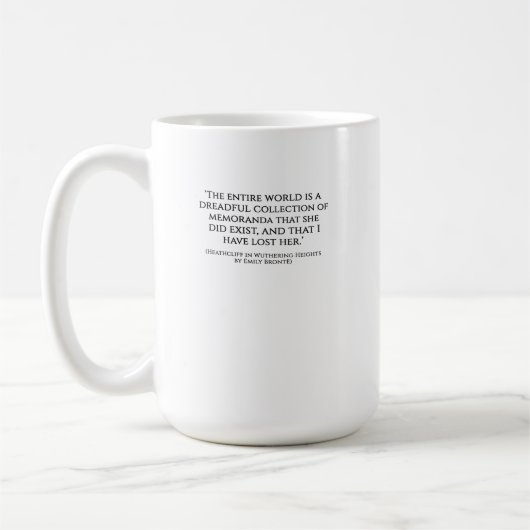 Tasse de citation de Wuthering Heights Heathcliff (Gauche)