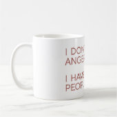 Tasse de citation drôle de problèmes de colère (Gauche)