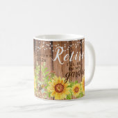 Tasse de citation florale de retraite rustique (Devant droit)