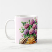 Tasse de citation inspirante de fleur de trèfle d' (Gauche)