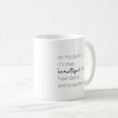 Tasse de citation inspirante | Noir et blanc (Devant droit)