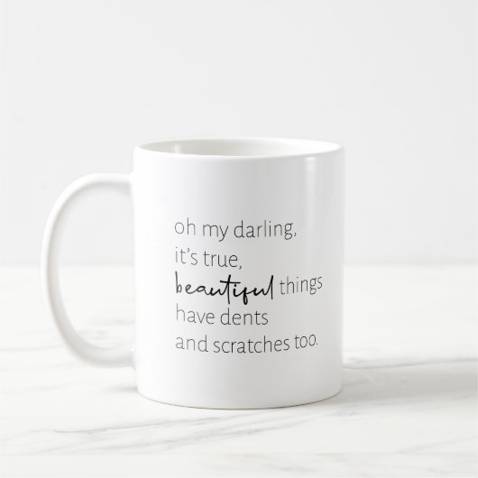 Tasse de citation inspirante | Noir et blanc (Gauche)