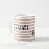 Tasse de citation minimale Cœur doux Âme forte mod (Devant gauche)