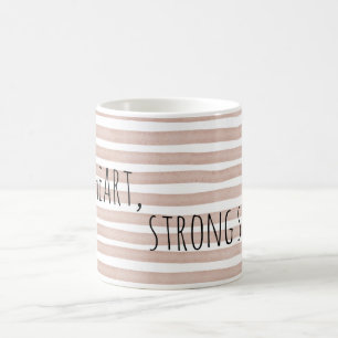 Tasse de citation minimale Cœur doux Âme forte mod