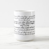 Tasse de citations de café et de thé (Centre)