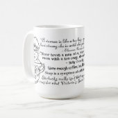 Tasse de citations de café et de thé (Devant gauche)