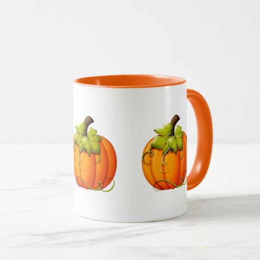 Tasse de citrouille de Halloween/automne (Devant droit)