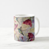 Tasse de classique d'art d'aquarelle de colibri (Devant droit)