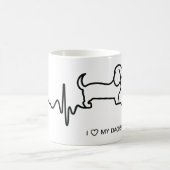 Tasse de classique de battement de coeur de teckel (Centre)