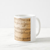Tasse de classique de feuille de musique (Devant droit)