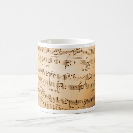 Tasse de classique de feuille de musique (Centre)