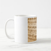 Tasse de classique de feuille de musique (Gauche)