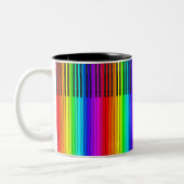 Tasse de clavier de piano d'arc-en-ciel (Gauche)