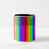 Tasse de clavier de piano d'arc-en-ciel (Centre)