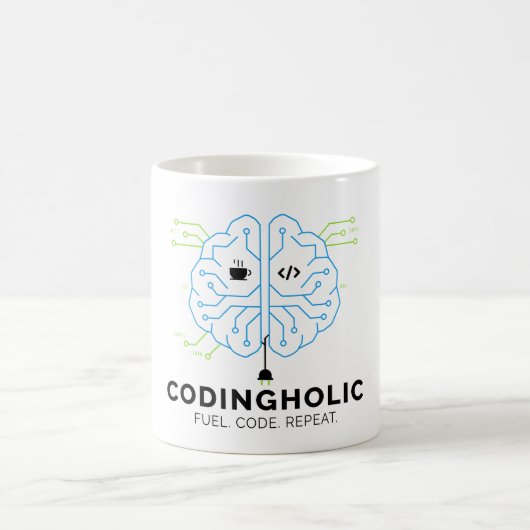 Tasse de codage Tech Brain pour programmeurs et co (Centre)