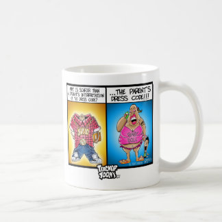 Tasse de code vestimentaire de Toons de professeur